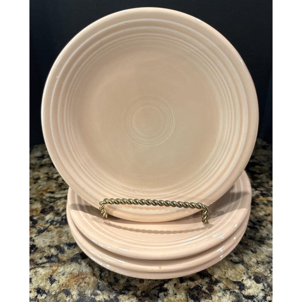 Fiestaware Apricot Salad Dessert Plates Plate Fiesta 7 1/4" USA HLC 80s Set Of 4